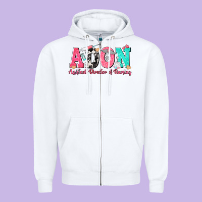 Adon Assistant Director Of Nursing Zipper Hoodie Designed By Texasbilliewilder