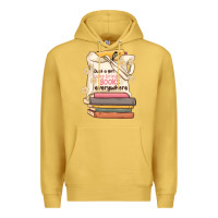 Antique Gold just a girl who brings books everywhere Premium Hoodie - MaliasSmallBusiness