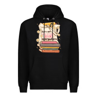 Black just a girl who brings books everywhere Premium Hoodie - MaliasSmallBusiness