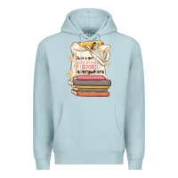 Blue Mist just a girl who brings books everywhere Premium Hoodie - MaliasSmallBusiness