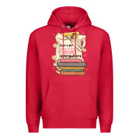 Cardinal just a girl who brings books everywhere Premium Hoodie - MaliasSmallBusiness