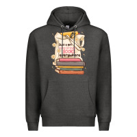Charcoal Heather just a girl who brings books everywhere Premium Hoodie - MaliasSmallBusiness