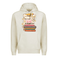 Oatmeal Heather just a girl who brings books everywhere Premium Hoodie - MaliasSmallBusiness