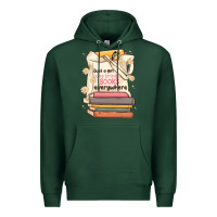 Sports Green just a girl who brings books everywhere Premium Hoodie - MaliasSmallBusiness