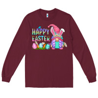Burgundy happy easter gnomes Long Sleeve Tee - Zillion Design Studio
