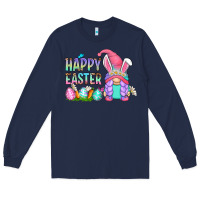 Navy happy easter gnomes Long Sleeve Tee - Zillion Design Studio