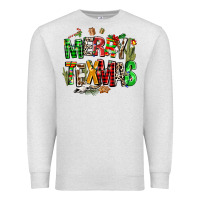 Oatmeal Heather christmas texas western Premium Sweatshirt - AdoDesignShop
