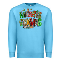 Ocean Blue christmas texas western Premium Sweatshirt - AdoDesignShop