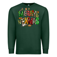 Sports Green christmas texas western Premium Sweatshirt - AdoDesignShop