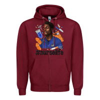 Burgundy afro man nurse life Zipper Hoodie - texasbilliewilder