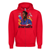 Red afro man nurse life Zipper Hoodie - texasbilliewilder