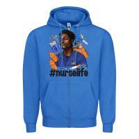 True Royal afro man nurse life Zipper Hoodie - texasbilliewilder