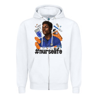 White afro man nurse life Zipper Hoodie - texasbilliewilder