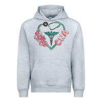 Heather Grey cna heart Urban Hoodie - MaliasSmallBusiness