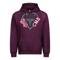 Mauve Wine cna heart Urban Hoodie - MaliasSmallBusiness