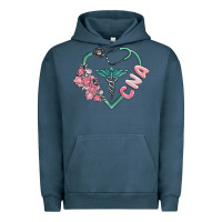 Pigment Midnight Navy cna heart Urban Hoodie - MaliasSmallBusiness