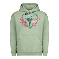 Pigment Oil Green cna heart Urban Hoodie - MaliasSmallBusiness
