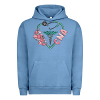 Pigment Pebble Blue cna heart Urban Hoodie - MaliasSmallBusiness