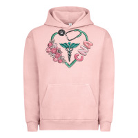 Pigment Salmon cna heart Urban Hoodie - MaliasSmallBusiness