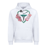White cna heart Urban Hoodie - MaliasSmallBusiness