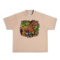 Burro western horse cactus sunflowers serape leopard  turquoise wooden Urban Heavy Tee - Artiststas