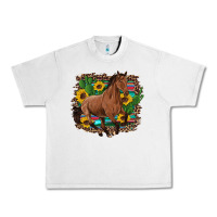 Lunar Rock western horse cactus sunflowers serape leopard  turquoise wooden Urban Heavy Tee - Artiststas