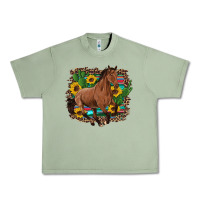 Oil Green western horse cactus sunflowers serape leopard  turquoise wooden Urban Heavy Tee - Artiststas