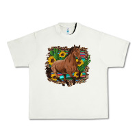 Pistachio western horse cactus sunflowers serape leopard  turquoise wooden Urban Heavy Tee - Artiststas