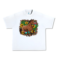 White western horse cactus sunflowers serape leopard  turquoise wooden Urban Heavy Tee - Artiststas