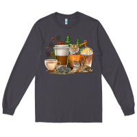 Smoke coffee cups tiger with coffee beans Long Sleeve Tee - texasbilliewilder
