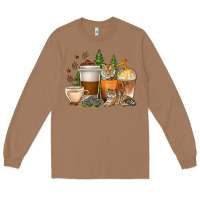 Toasted Coconut coffee cups tiger with coffee beans Long Sleeve Tee - texasbilliewilder