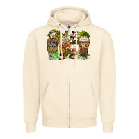 Sandshell safari cartoon characters coffee cups Zipper Hoodie - Zillion Design Studio
