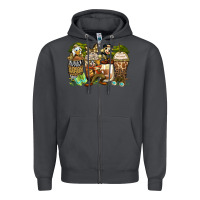 Smoke safari cartoon characters coffee cups Zipper Hoodie - Zillion Design Studio