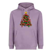 Lavender christmas truck tree Heavyweight Hoodie - FaDigitalArtStudio