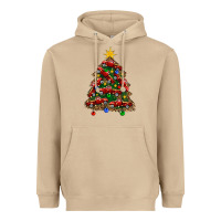 Mushroom christmas truck tree Heavyweight Hoodie - FaDigitalArtStudio