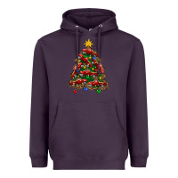 Plum christmas truck tree Heavyweight Hoodie - FaDigitalArtStudio