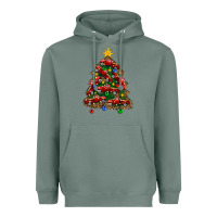Sage christmas truck tree Heavyweight Hoodie - FaDigitalArtStudio