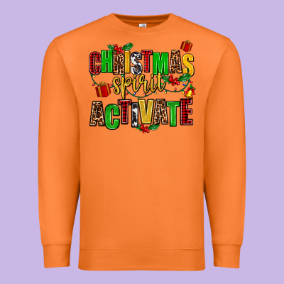 Christmas Spirit Activate Premium Sweatshirt Designed By Adodesignshop