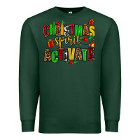 Sports Green christmas spirit activate Premium Sweatshirt - AdoDesignShop