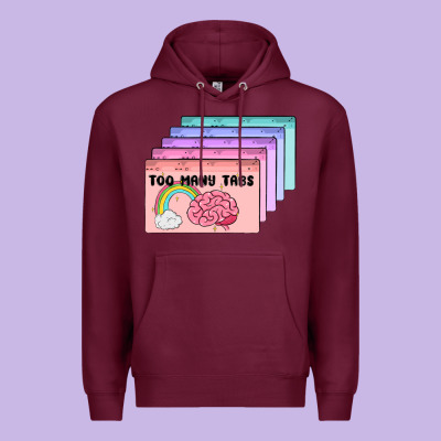 Too Many Tabs Premium Hoodie Designed By Maliassmallbusiness