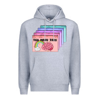 Heather Grey too many tabs Premium Hoodie - MaliasSmallBusiness
