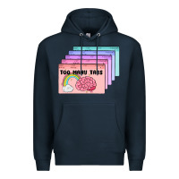Navy too many tabs Premium Hoodie - MaliasSmallBusiness