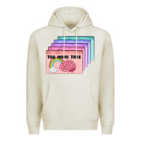 Oatmeal Heather too many tabs Premium Hoodie - MaliasSmallBusiness