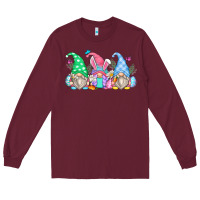Burgundy easter gnomes Long Sleeve Tee - Zillion Design Studio