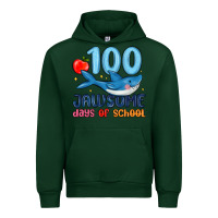 Forest Green 100 jawsome days of school Urban Hoodie - MaliasSmallBusiness