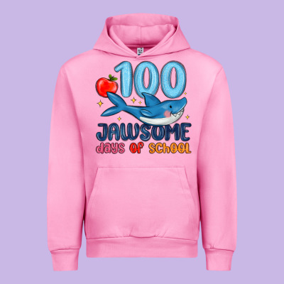 100 Jawsome Days Of School Urban Hoodie Designed By Maliassmallbusiness