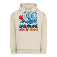 Pigment French Oak 100 jawsome days of school Urban Hoodie - MaliasSmallBusiness
