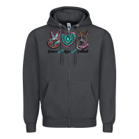 Smoke peace love pitbull Zipper Hoodie - RanaPortraitStore