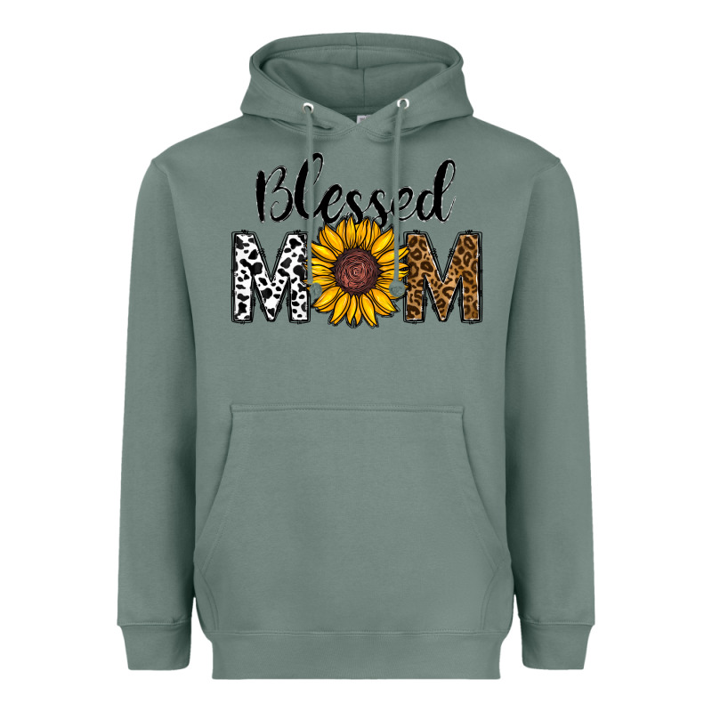 Blessed Mom Heavyweight Hoodie by CowhideDigitalArt | Teevron