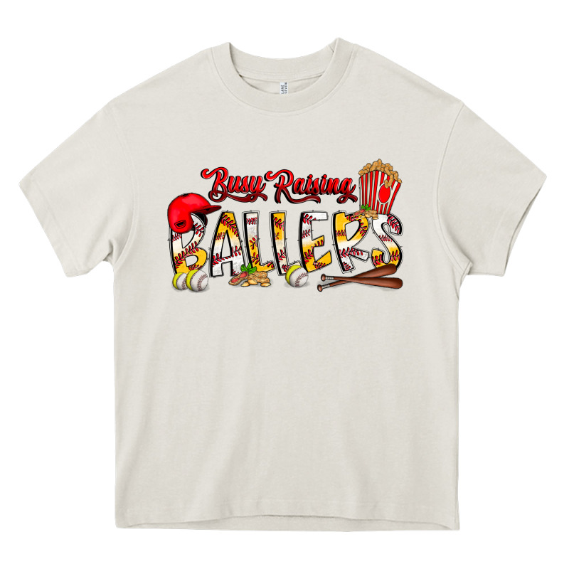 Busy Raising Ballers Heavy Core Tee by CowhideDigitalArt | Teevron
